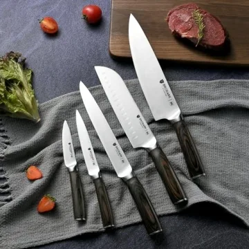 Professional 15 Pcs German Knife Set with Block