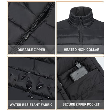 uupalee Women's Heated Vest Slim Fit Waterproof Jacket