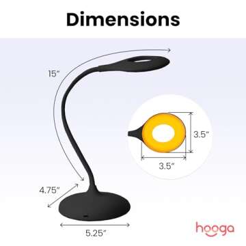 Hooga Desk Lamp - Blue Light Blocking & Rechargeable