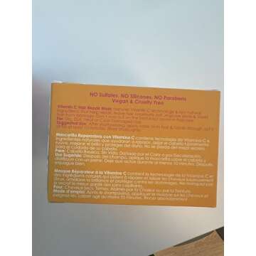 Rizos Curls Vitamin C Hair Repair Mask, Deeply Moisturizes & Hydrates, Softens & Minimize Frizz while Adding Shine, For Dry Damaged Hair, Infused with Shea Butter, 10 oz