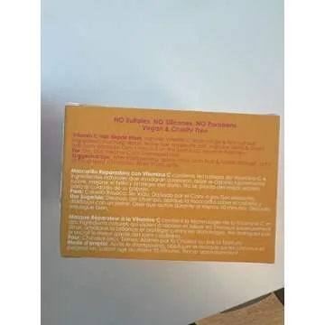 Rizos Curls Vitamin C Hair Repair Mask, Deeply Moisturizes & Hydrates, Softens & Minimize Frizz while Adding Shine, For Dry Damaged Hair, Infused with Shea Butter, 10 oz