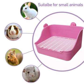 Kathson Small Animal Litter Box for Rabbits and Guinea Pigs