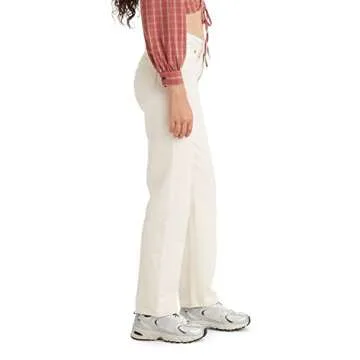 Levi's Women's Low Pro Jeans - White Stonewash Bootcut Denim