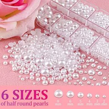 Belleboost Flatback Pearls Kit for DIY and Nail Art
