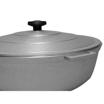 Uniware 9900 Super Quality Aluminum Caldero,Dutch Oven,3.4 QT,Silver (24 cm (9.4-Inch))