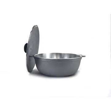 Uniware 9900 Super Quality Aluminum Caldero,Dutch Oven,3.4 QT,Silver (24 cm (9.4-Inch))