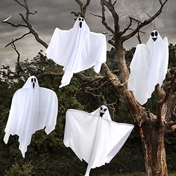 4 Pcs 31.5" Hanging Ghosts for Halloween Outdoor Decor