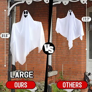 Hanging Ghosts Halloween Decorations Outdoor - 4 Pcs