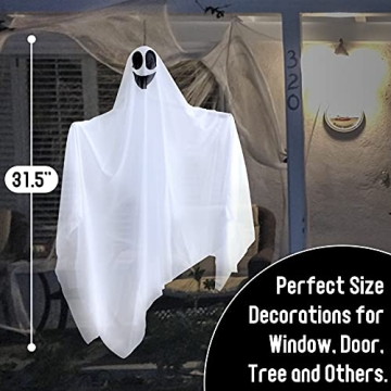 Hanging Ghosts Halloween Decorations Outdoor - 4 Pcs