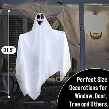 Hanging Ghosts Halloween Decorations Outdoor - 4 Pcs