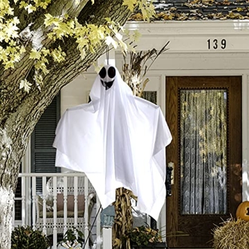 Hanging Ghosts Halloween Decorations Outdoor - 4 Pcs