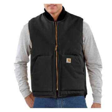 Carhartt Men's Arctic-Quilt Lined Duck Vest - Warm, Durable & Stylish