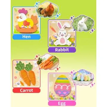 Oomloid Easter Wooden Puzzles for Toddlers - Educational Fun