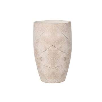 Sagebrook Home 13591-02 Ceramic Vase - Elegant Ivory Decor Accent