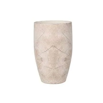 Sagebrook Home 13591-02 Ceramic Vase - Elegant Ivory Decor Accent