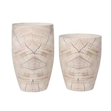 Sagebrook Home Ivory Ceramic Vase - Stunning Decorative Decor