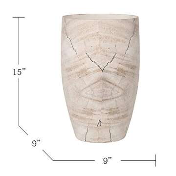 Sagebrook Home Ivory Ceramic Vase - Stunning Decorative Decor