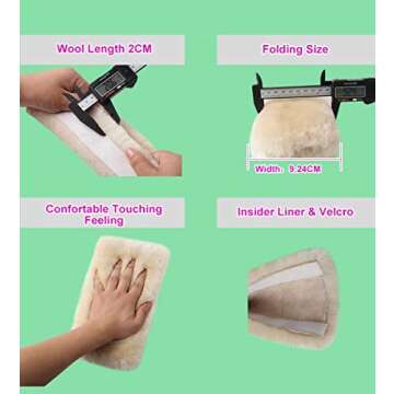 Comfortable OGLAND Sheepskin Seat Belt Pads 2 Pack