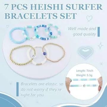 Stylish Checkered Makeup Bag Set with Bracelets and Stickers