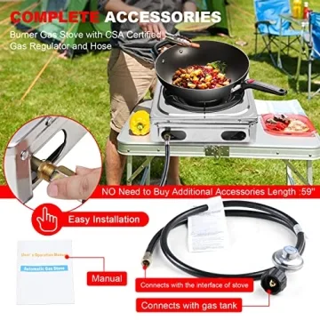 Portable Propane Gas Cooktop for Camping & RV Cooking