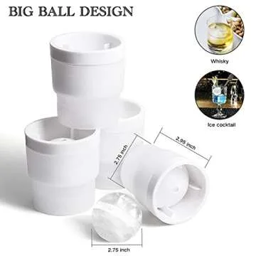 Whiskey Glasses with 4 Iceball molds and a Luxury Box, Old Fashioned Whiskey Glasses, Gifts for Dad from Daughter Son Kids, Best Father Ever Whiskey Glass, Gifts for Husband