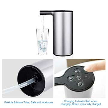 Auto Bottled Water Pump with Volume Control Water Dispenser Rechargeable Gallon Water Bottle Jug Dis...