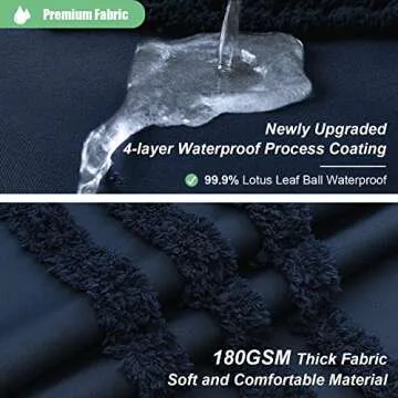 Dynamene Navy Blue Shower Curtain – Stylish & Waterproof