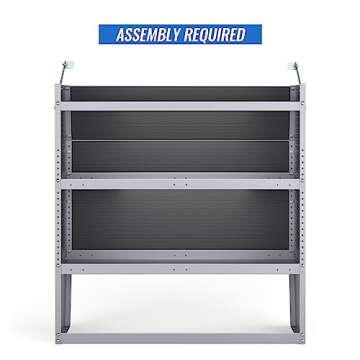 AA Products SH-4304 Steel Van Shelving Storage System Fits for NV200, Transit Connect 2014+, Promaster City and Chevy City Express, Contoured Shelving Unit, 42" W x 43" H x 13" D
