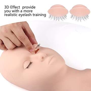 Replacement Eyelids for Eyelash Training Mannequins