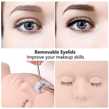 Replacement Eyelids for Eyelash Training Mannequins