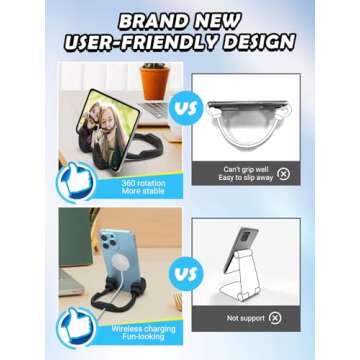 Valentines Day Gifts for Him Her Teens Boys Adults: Lazy Cell Phone Stand Holder for Desk Gag Gift for Teenage Girls Kids Dad Women Men Who Have Everything, Funny Easter Basket Stuffers for Teens