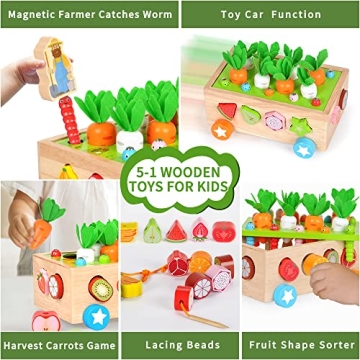 JUZBOT Montessori Wooden Educational Toys for Toddlers