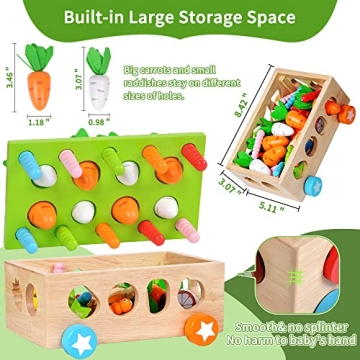 JUZBOT Montessori Wooden Educational Toys for Toddlers