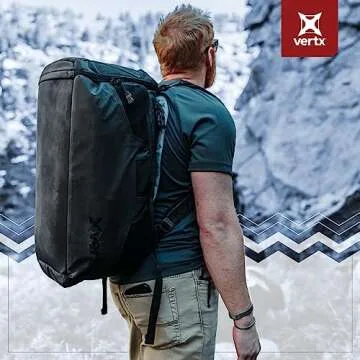 Vertx 45L Contingency Tactical Duffle Bag, Travel Luggage Compatible with Vertx Tactigami for Survival EDC Gear, Gun Range, CCW Concealed Carry, Hunting, Heather Black/Galaxy Black, One Size