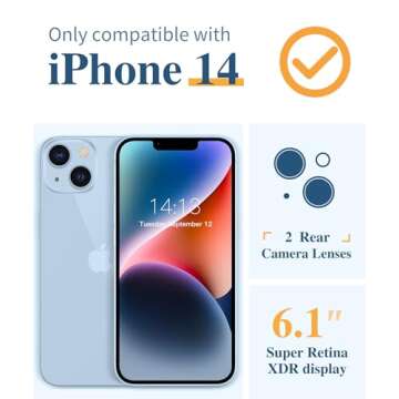 GVIEWIN Floral iPhone 14 Case with Protective Features for Women, 6.1"