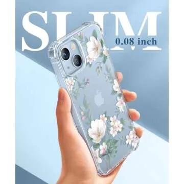 GVIEWIN Floral iPhone 14 Case with Screen & Lens Protectors