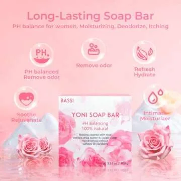 Yoni Soap Bars & 2PCS Natural Yoni Oil Set, Natural Yoni Oil Vaginal Wash for Women Feminine Wash Vaginial Deodorants pH Balance, Eliminates Odor, Feminine Oil 30ml/1 fl oz, Vaginal Care Soap 3.53 oz