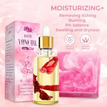 Yoni Soap Bars & 2PCS Natural Yoni Oil Set, Natural Yoni Oil Vaginal Wash for Women Feminine Wash Vaginial Deodorants pH Balance, Eliminates Odor, Feminine Oil 30ml/1 fl oz, Vaginal Care Soap 3.53 oz