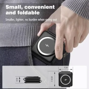 Compact 3-in-1 Magnetic Charger for Apple Devices