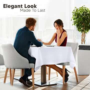 Utopia Kitchen 2 Pack Rectangle Table Cloth [90x156 Inches, White] Stain and Wrinkle Resistant Tablecloth Washable Polyester Cover for Dining, Buffet Parties, Picnic and Weddings