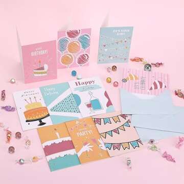 Mr. Pen- Assorted Birthday Cards with Envelopes, 20 Pack, 4 x 6 Inches, Birthday Cards Pack, Bulk Birthday Cards, Birthday Card Pack, Box of Birthday Cards, Greeting Cards Birthday