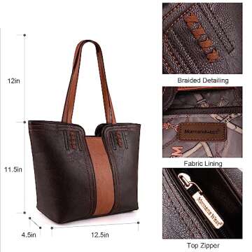 Montana West Tote Bag for Women Top Handle Satchel Purse Oversized Shoulder Handbag Hobo Bags Christmas Gift MWC-118ACF