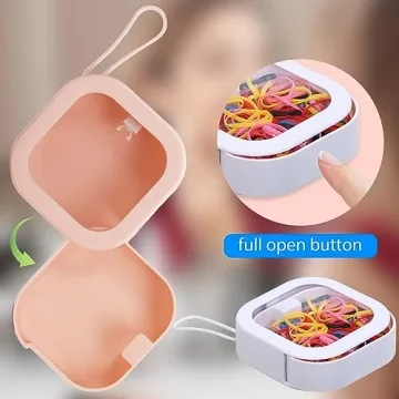 Portable Hair Tie Organizer 4Pcs Travel Hair Accessories Storage