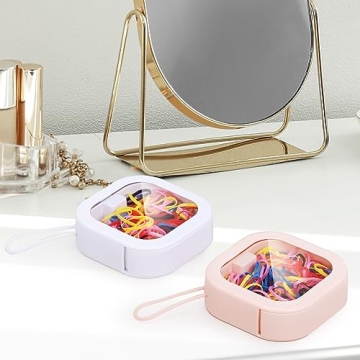 Portable Hair Tie Organizer 4Pcs Travel Hair Accessories Storage