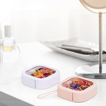 Portable Hair Tie Organizer 4Pcs Travel Hair Accessories Storage