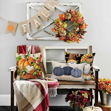 DFXSZ Decorative Fall Pillow Covers 12x20 Inch