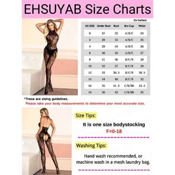 EHSUYAB Fishnet Body Suits Women, Floral Satin Bow Halter Backless Bodysuit, Sleeveless Elastic Stretch One Piece Sexy Body Stocking Lingerie Boudoir One Size Fits All Plus Size Curvy Black
