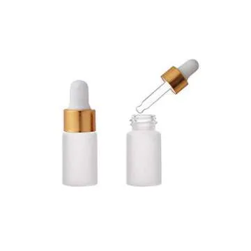 Enslz 15pcs Mini Empty Frosted Essential Oil Bottles