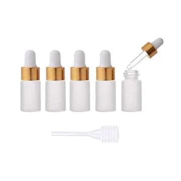 Enslz 15pcs Mini Empty Frosted Essential Oil Bottles