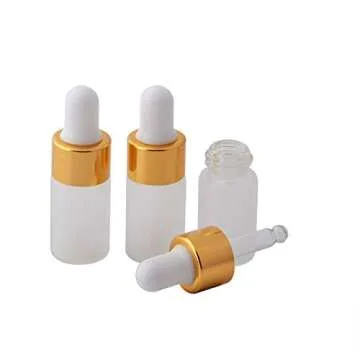 Enslz 15pcs Mini Empty Frosted Essential Oil Bottles